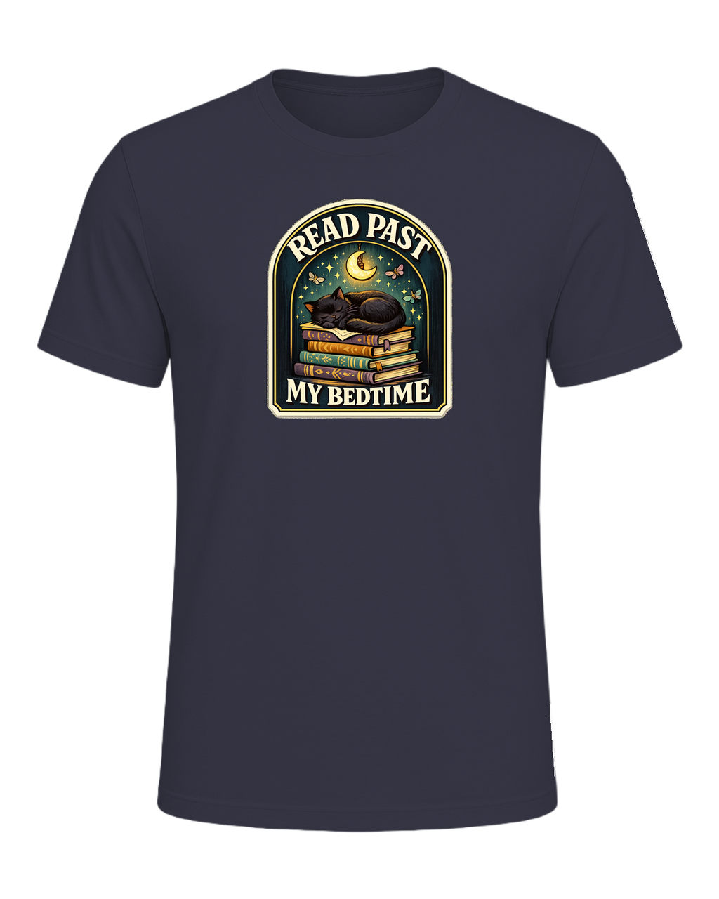 Read Past My Bedtime Tee — Heather Midnight Navy