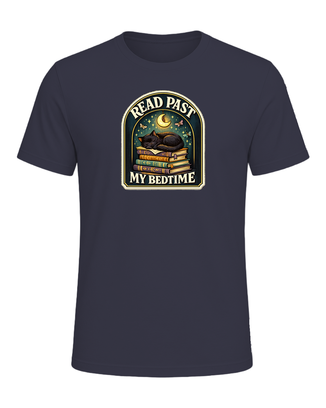 Read Past My Bedtime Tee — Heather Midnight Navy