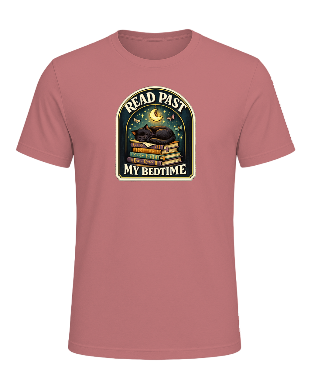Read Past My Bedtime Tee — Mauve