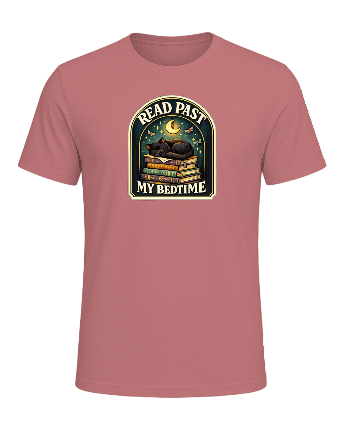 Read Past My Bedtime Tee — Mauve