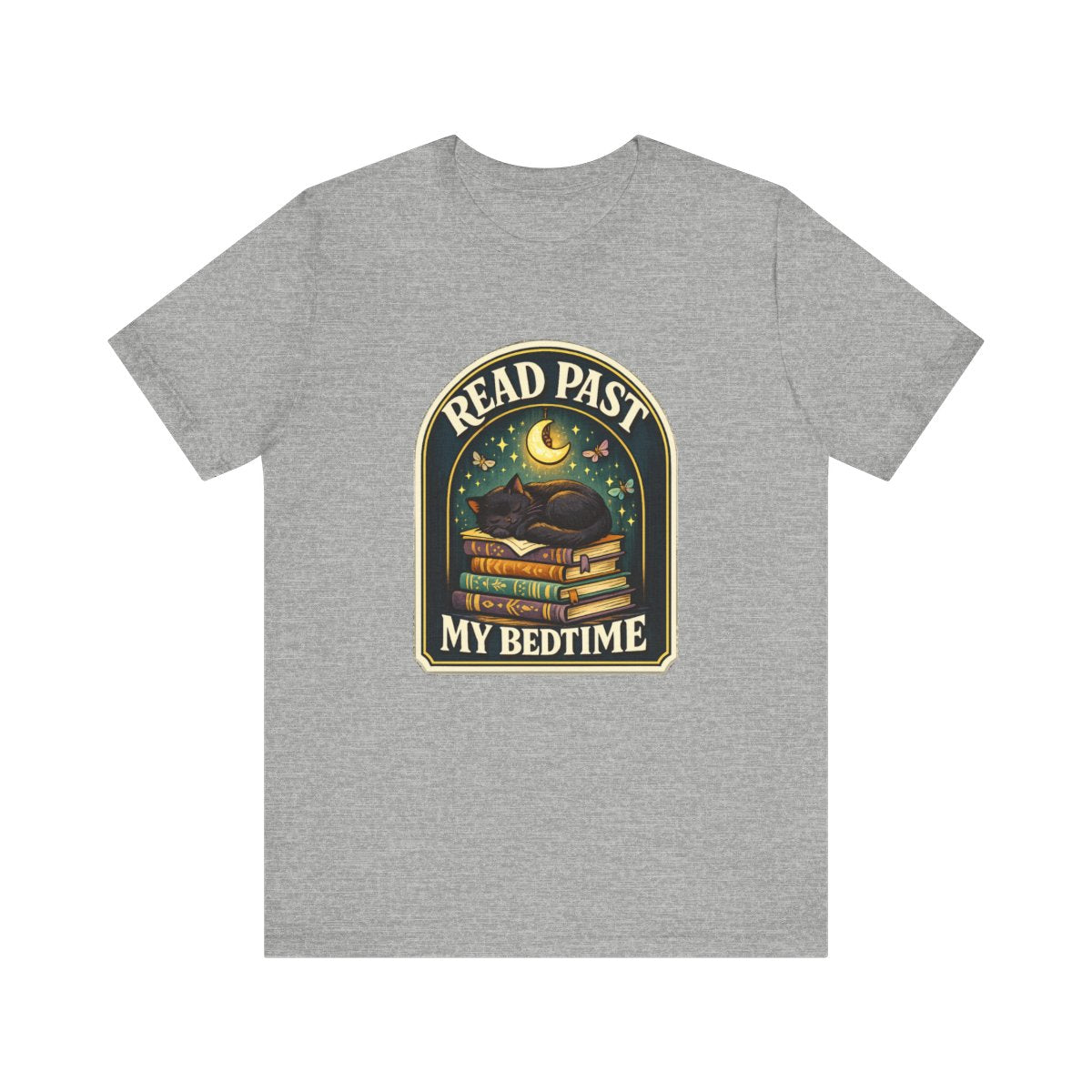 Funny Book Gift T-Shirt — Read Past My Bedtime — books t-shirt design by Margaux