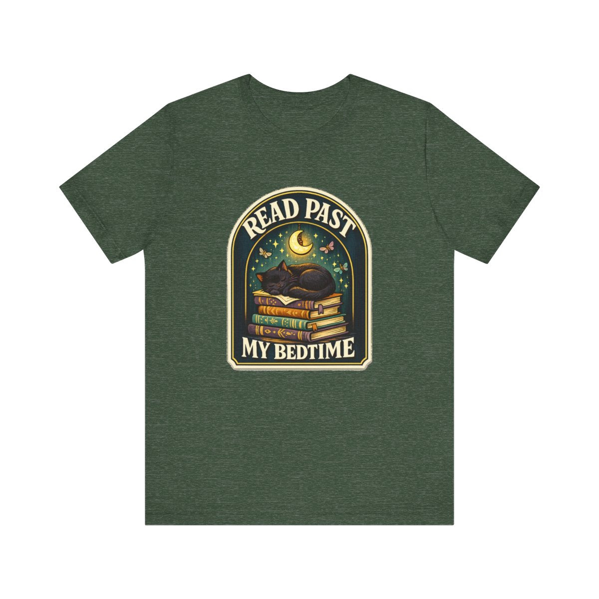 Funny Book Gift T-Shirt — Read Past My Bedtime — books t-shirt design by Margaux
