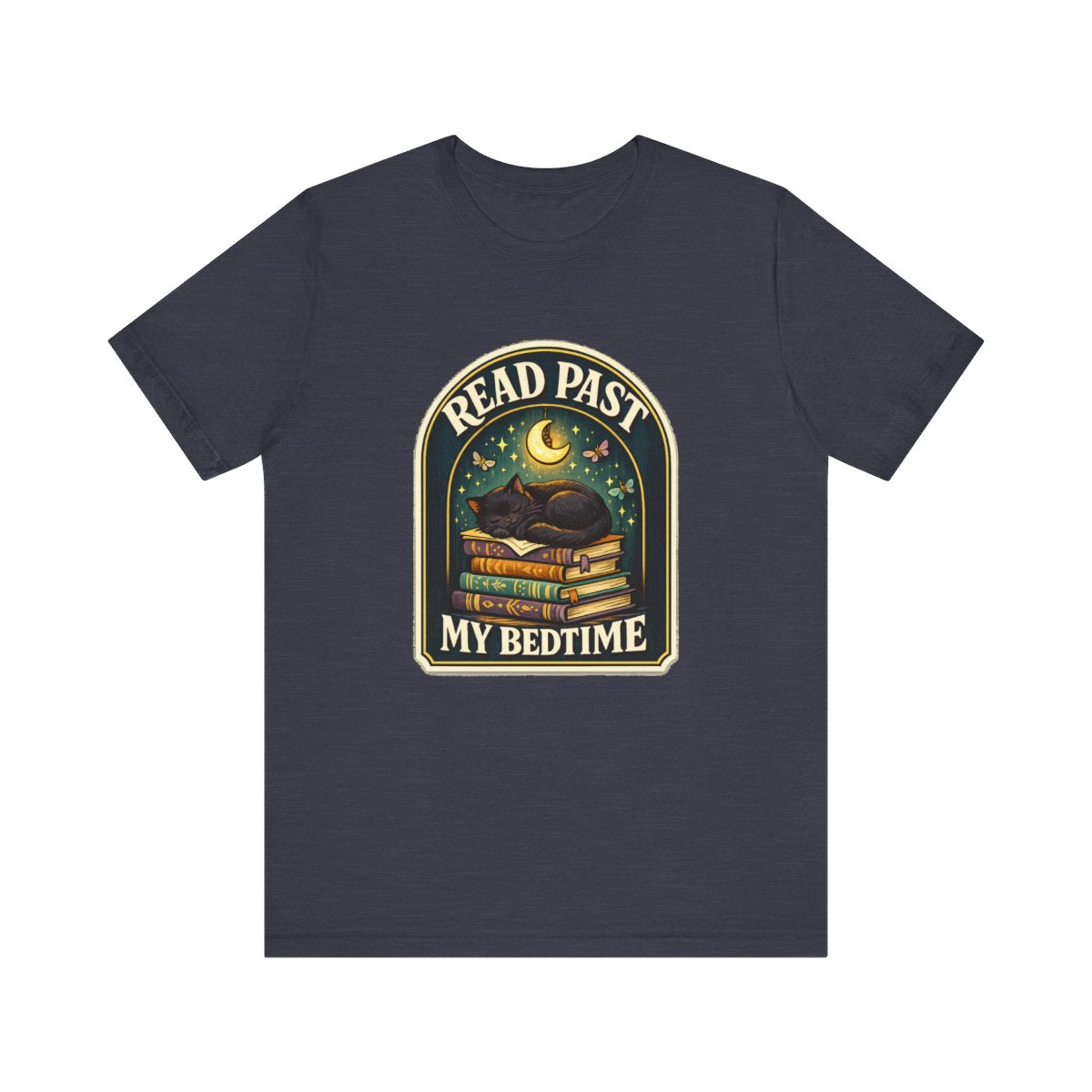 Funny Book Gift T-Shirt — Read Past My Bedtime — books t-shirt design by Margaux