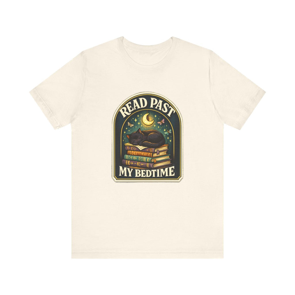 Funny Book Gift T-Shirt — Read Past My Bedtime — books t-shirt design by Margaux
