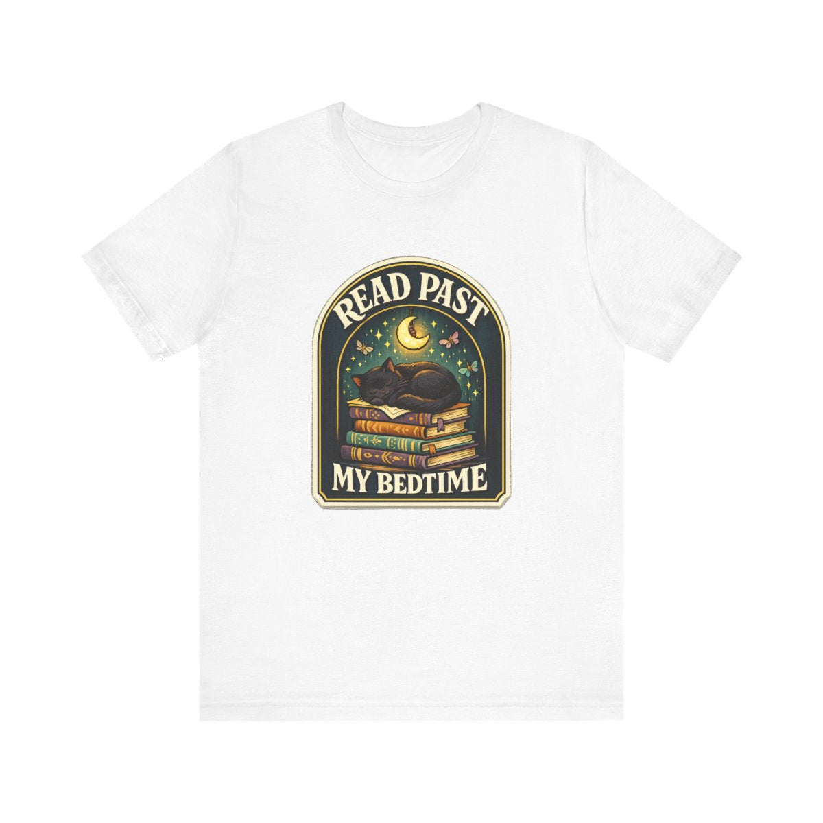 Funny Book Gift T-Shirt — Read Past My Bedtime — books t-shirt design by Margaux