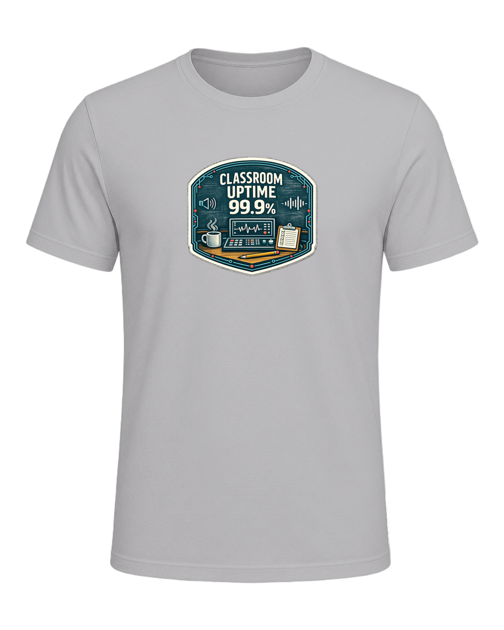 Classroom Uptime 99.9% Tee — Athletic Heather