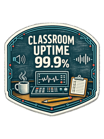 Teacher Life T-Shirt — Classroom Uptime 99.9%