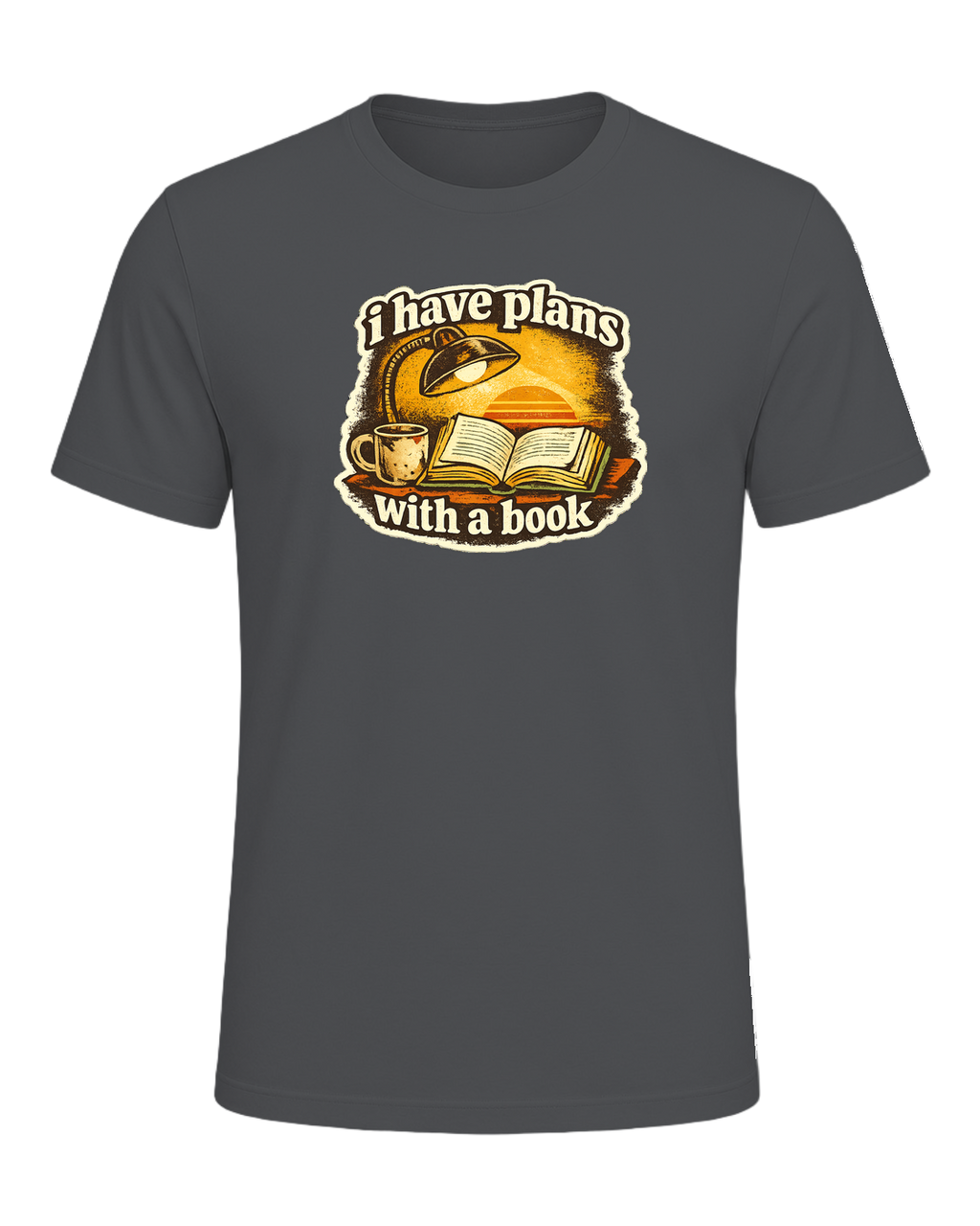 I Have Plans With A Book Tee — Asphalt