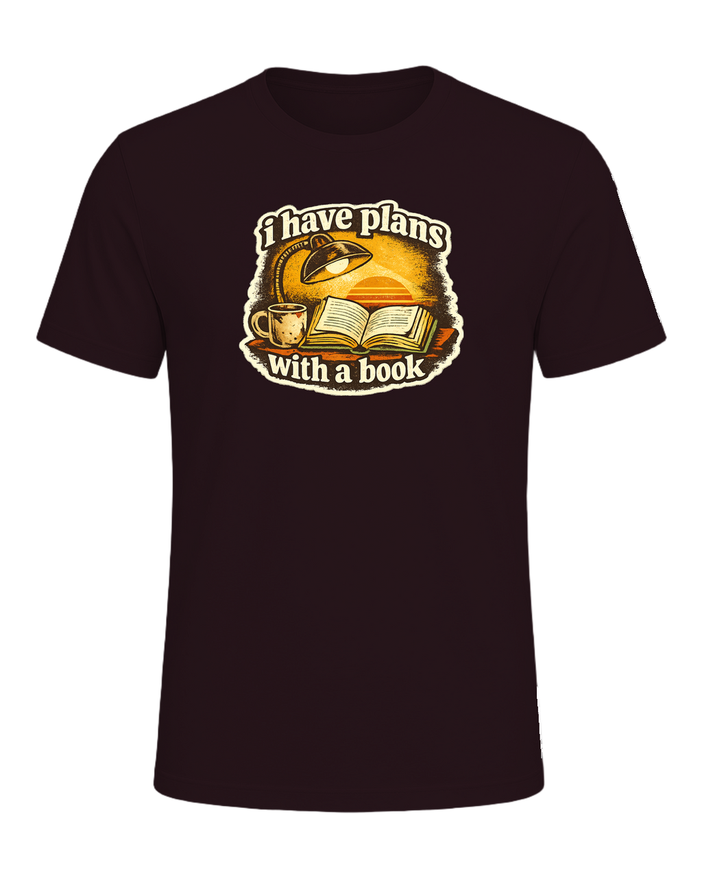I Have Plans With A Book Tee — Oxblood Black