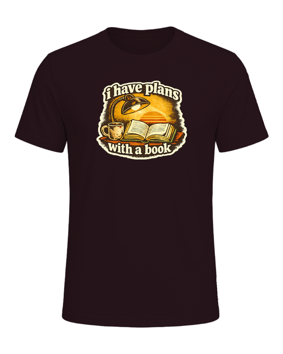 I Have Plans With A Book Tee — Oxblood Black
