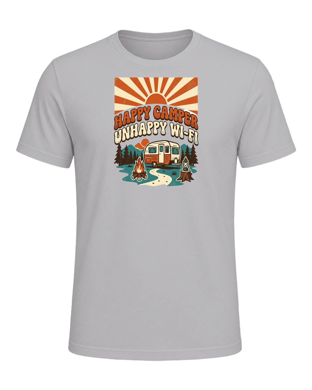 HAPPY CAMPER UNHAPPY WI-FI — Athletic Heather