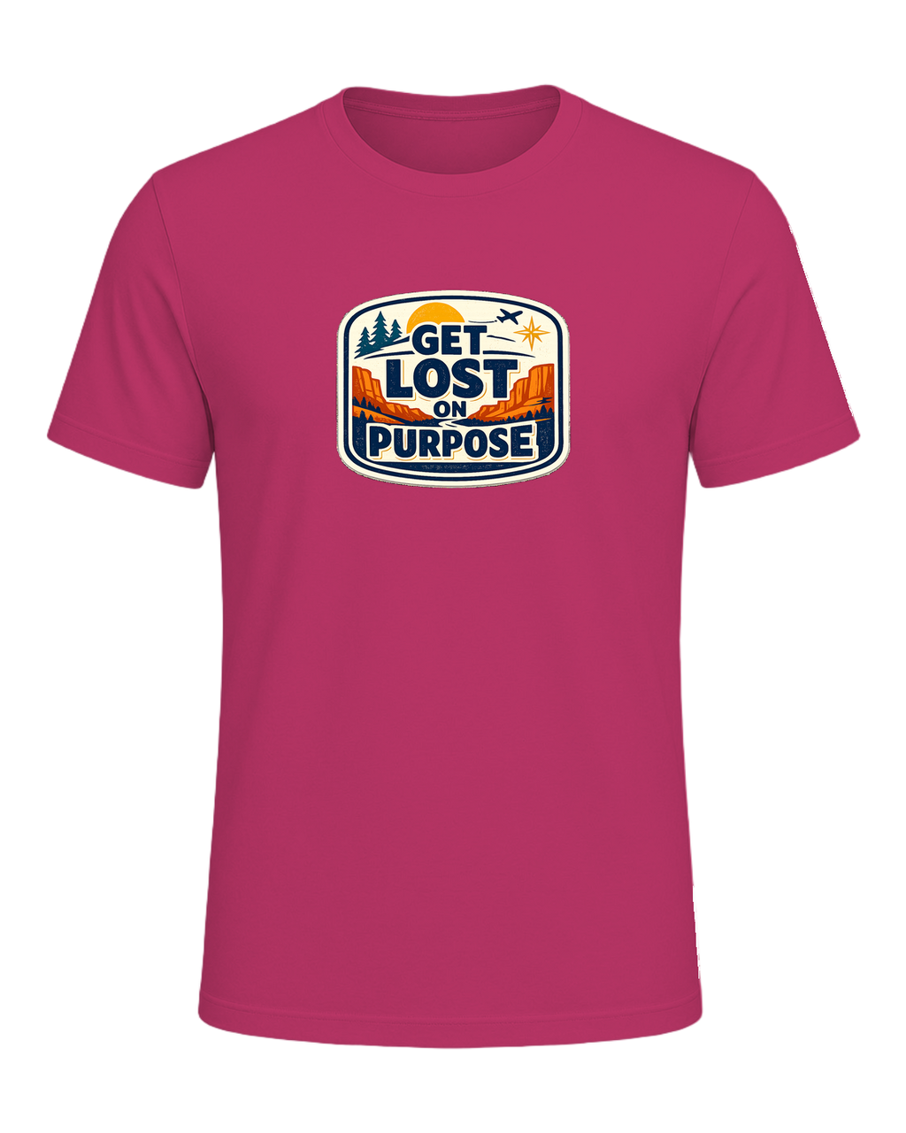Get Lost On Purpose Tee — Berry