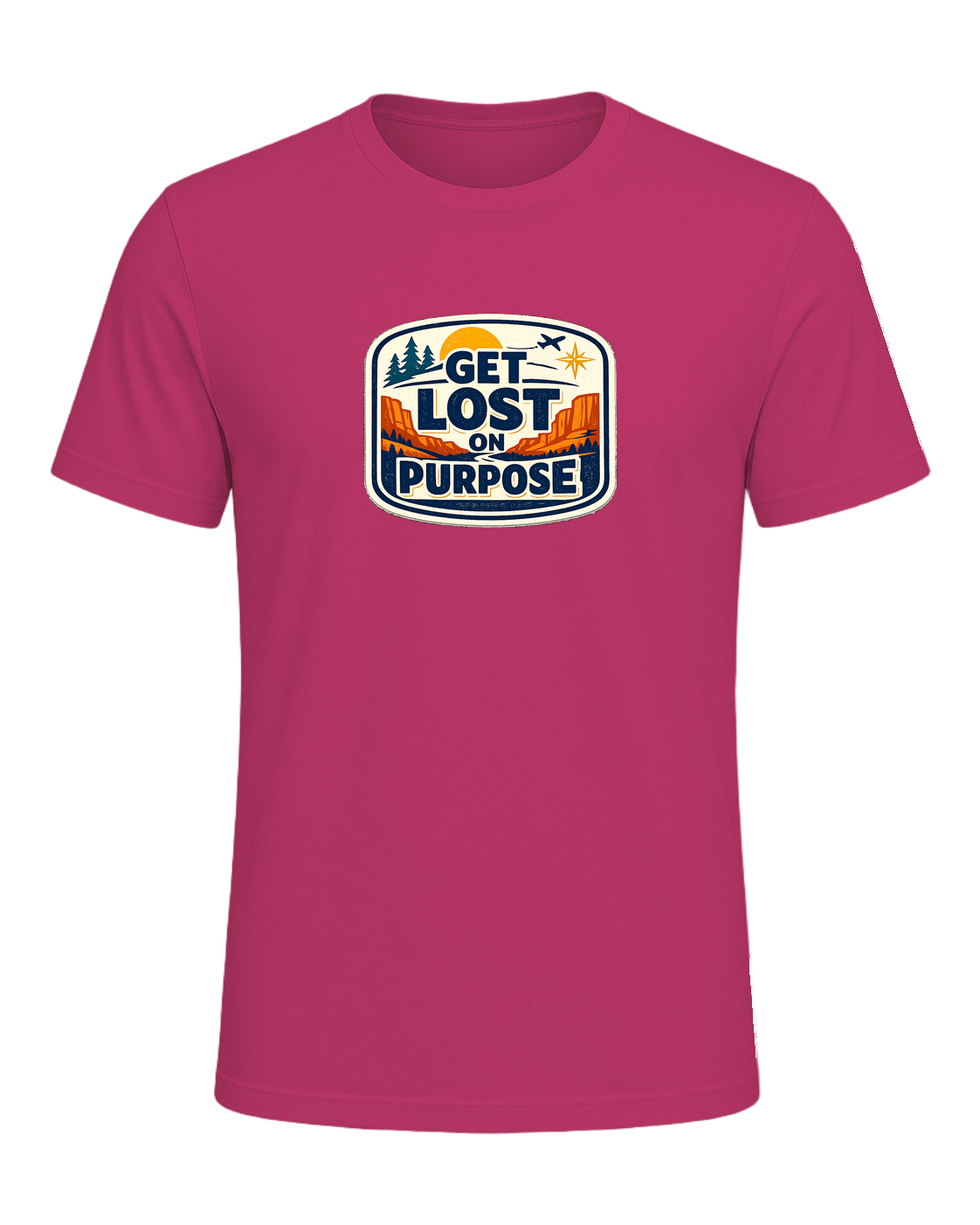 Get Lost On Purpose Tee — Berry