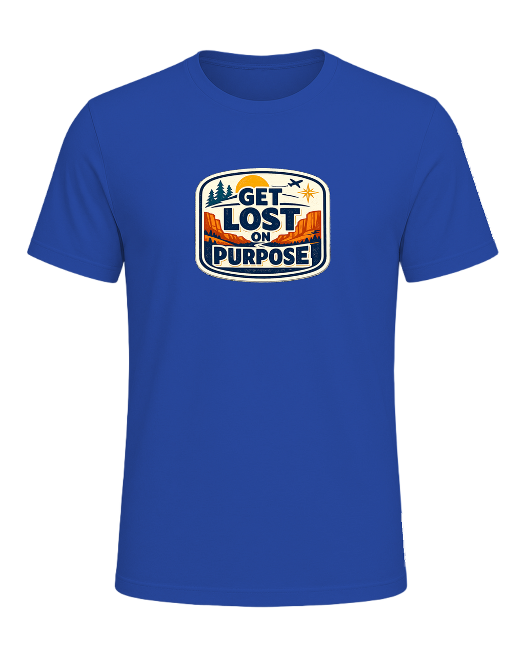 Get Lost On Purpose Tee — True Royal