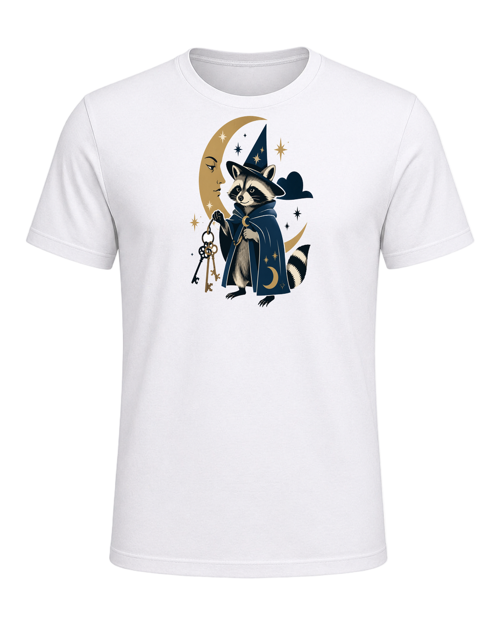 Raccoon Wizard Energy — White