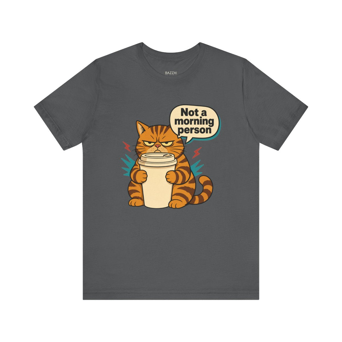 Funny Cat Lover T-Shirt — Grumpy Before Coffee, Both of Us — t-shirt design
