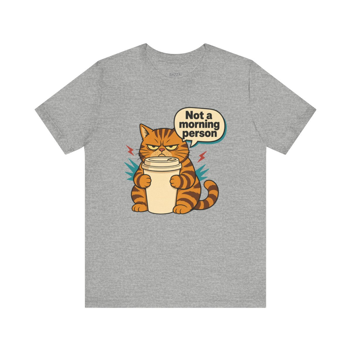 Funny Cat Lover T-Shirt — Grumpy Before Coffee, Both of Us — t-shirt design