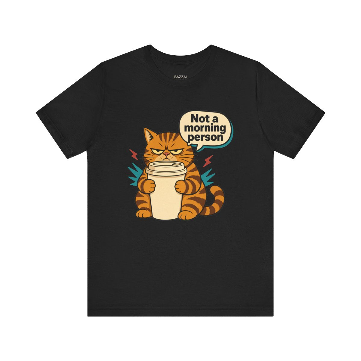 Funny Cat Lover T-Shirt — Grumpy Before Coffee, Both of Us — t-shirt design