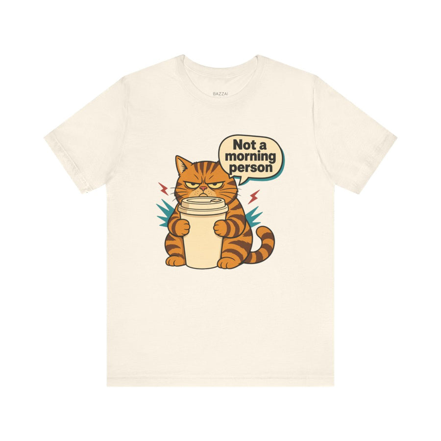 Funny Cat Lover T-Shirt — Grumpy Before Coffee, Both of Us