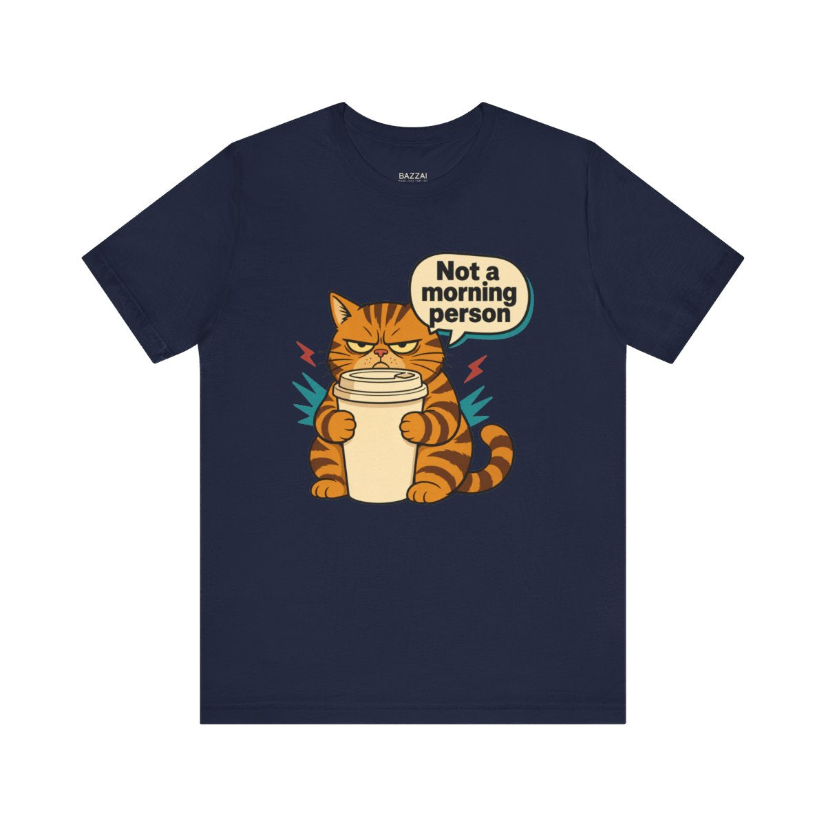 Funny Cat Lover T-Shirt — Grumpy Before Coffee, Both of Us — t-shirt design