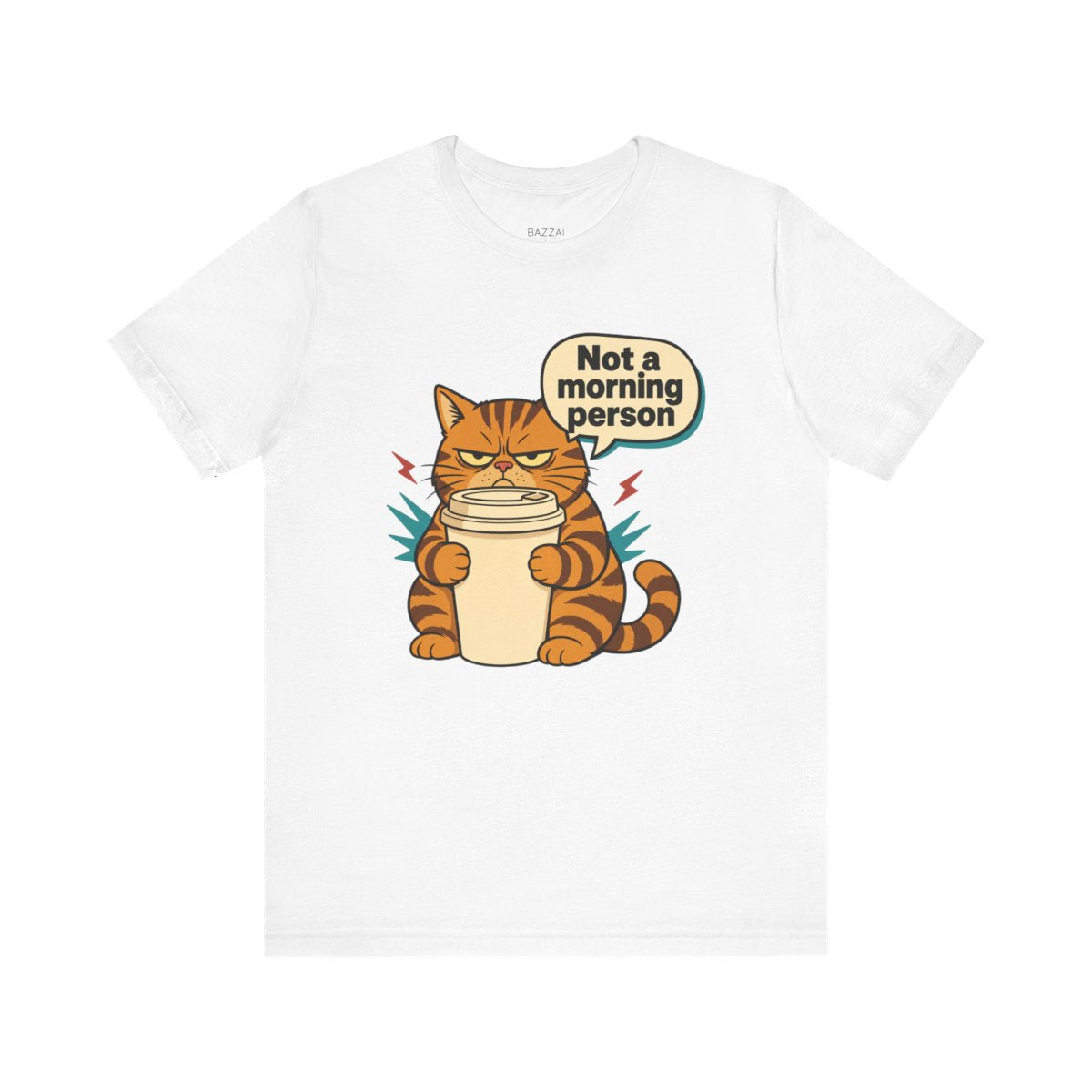 Funny Cat Lover T-Shirt — Grumpy Before Coffee, Both of Us — t-shirt design