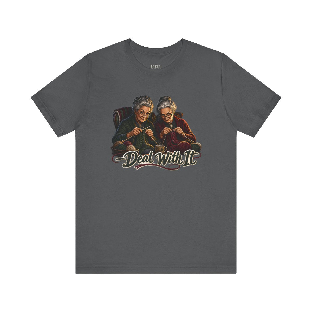 Funny Knitting T-Shirt — Knitting Night Shift — nana grandma t-shirt design