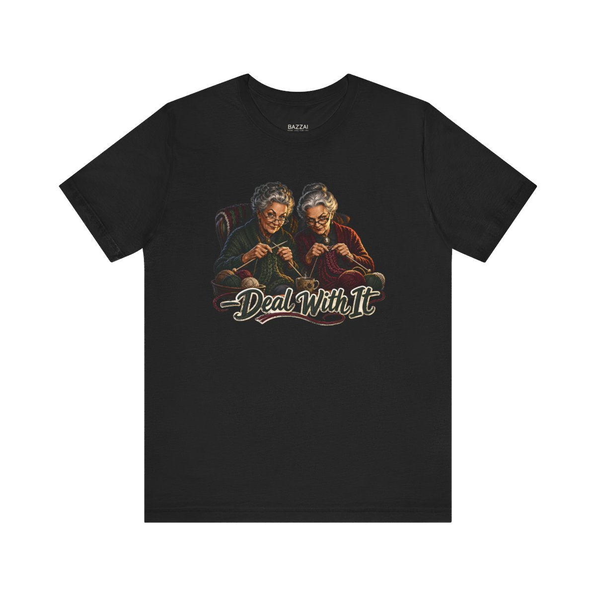 Funny Knitting T-Shirt — Knitting Night Shift — nana grandma t-shirt design