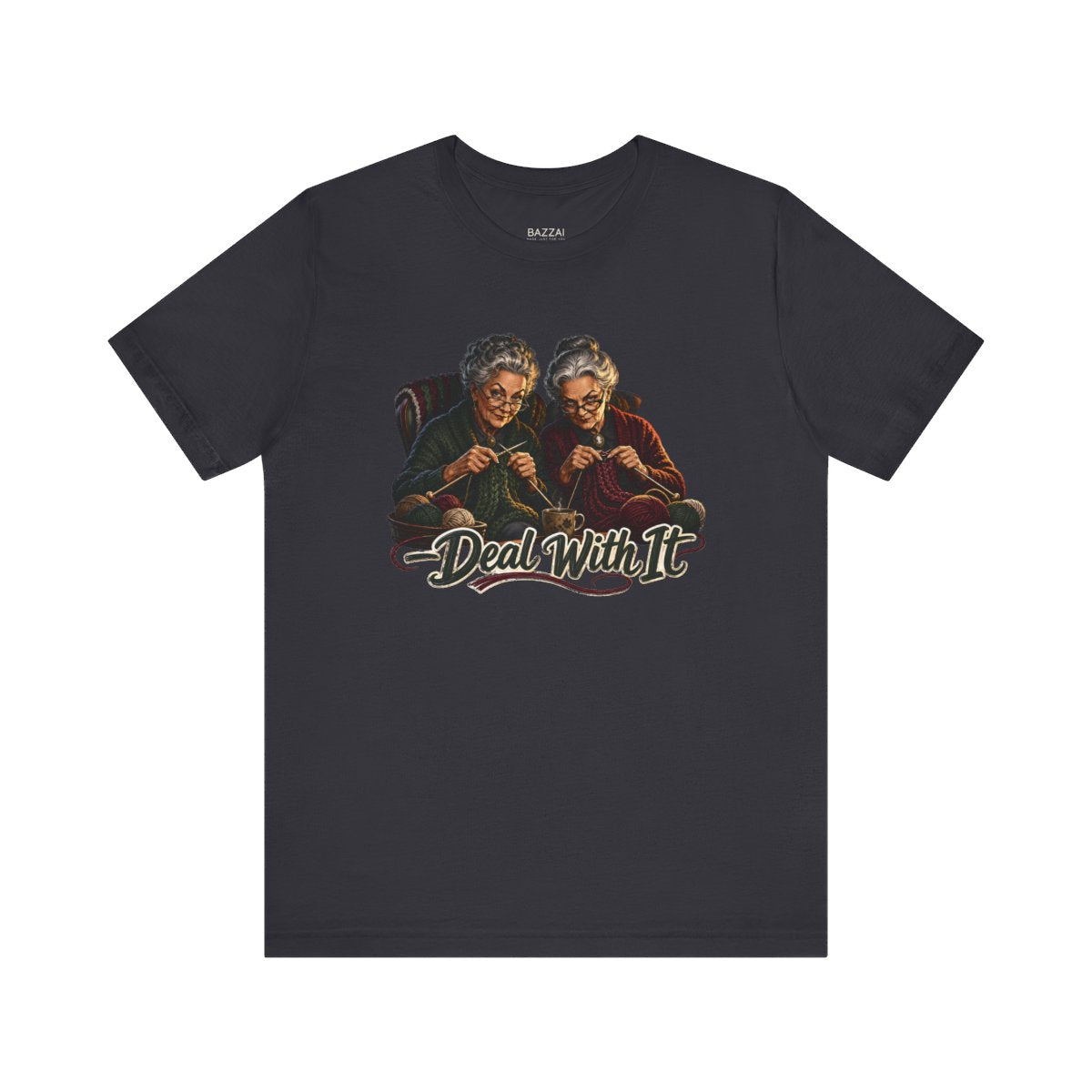 Funny Knitting T-Shirt — Knitting Night Shift — nana grandma t-shirt design