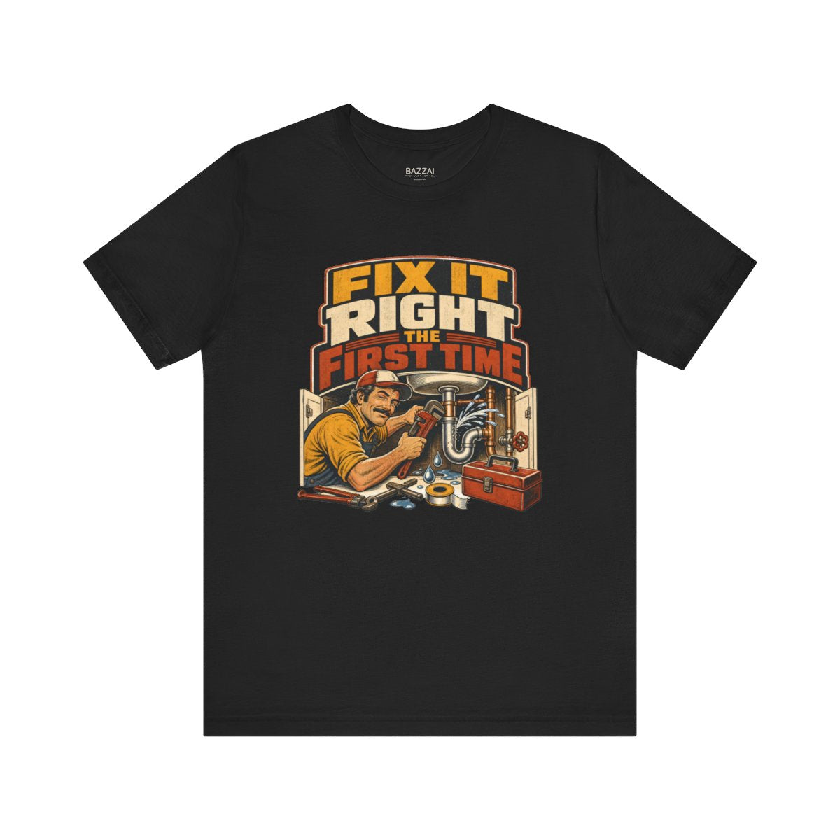 Plumber Gift T-Shirt — Fix It Right the First Time — t-shirt design