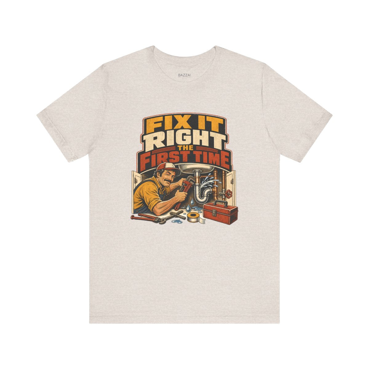 Plumber Gift T-Shirt — Fix It Right the First Time — t-shirt design