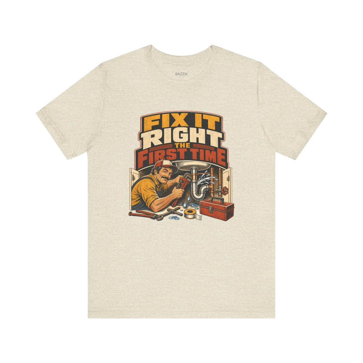 Plumber Gift T-Shirt — Fix It Right the First Time — t-shirt design