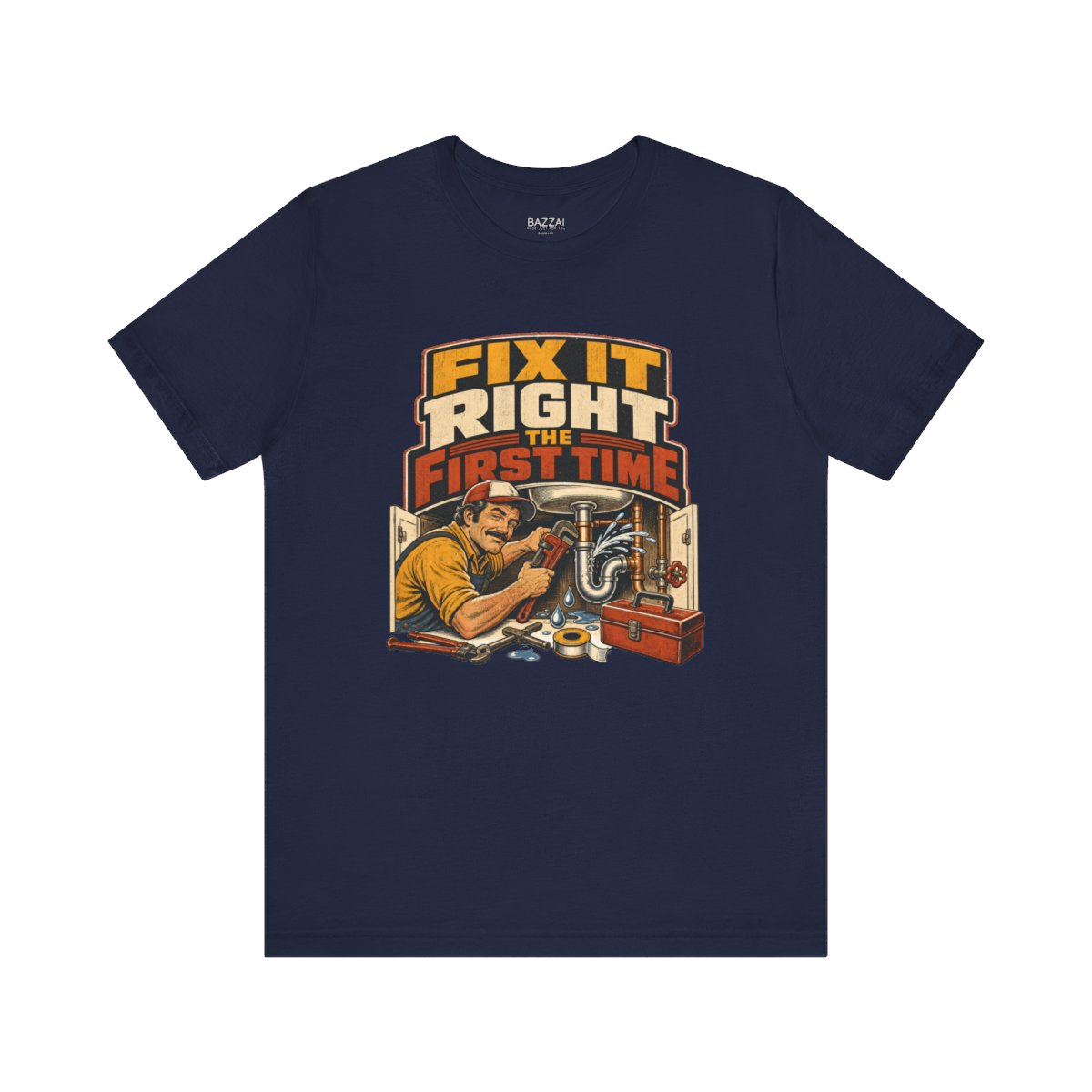 Plumber Gift T-Shirt — Fix It Right the First Time — t-shirt design