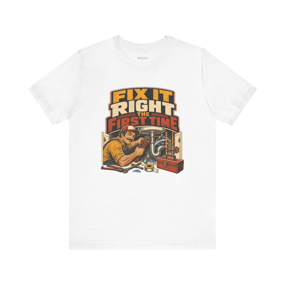 Plumber Gift T-Shirt — Fix It Right the First Time — t-shirt design