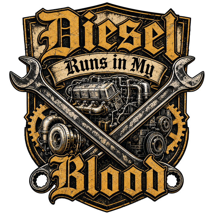 Diesel Runs in My Blood - Rugged Mechanic
