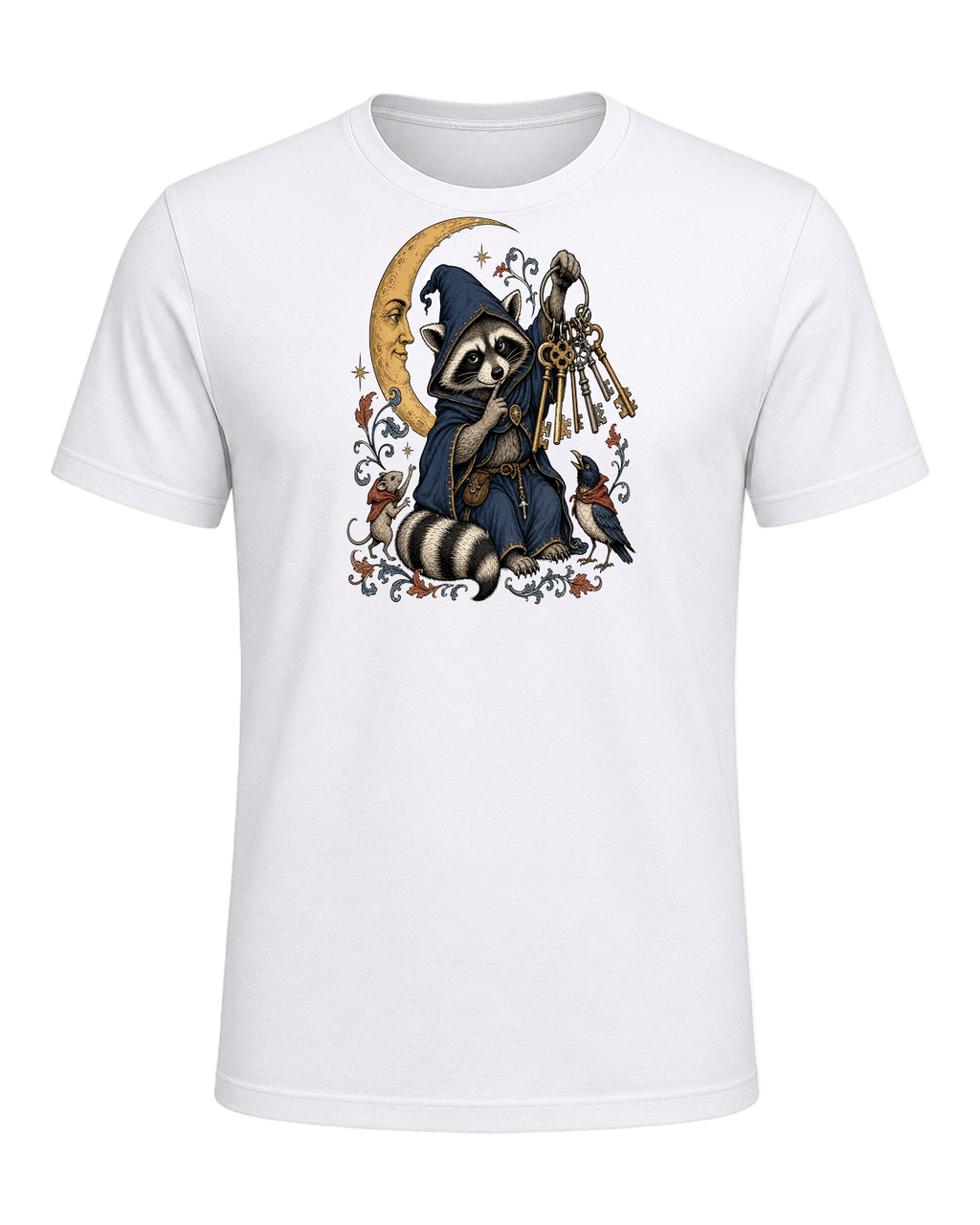 Raccoon Wizard Energy — White
