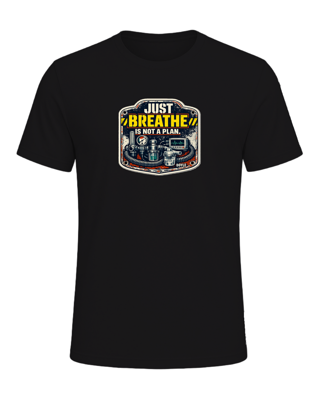 Just Breathe Is Not A Plan Tee — Dark Grey Heather