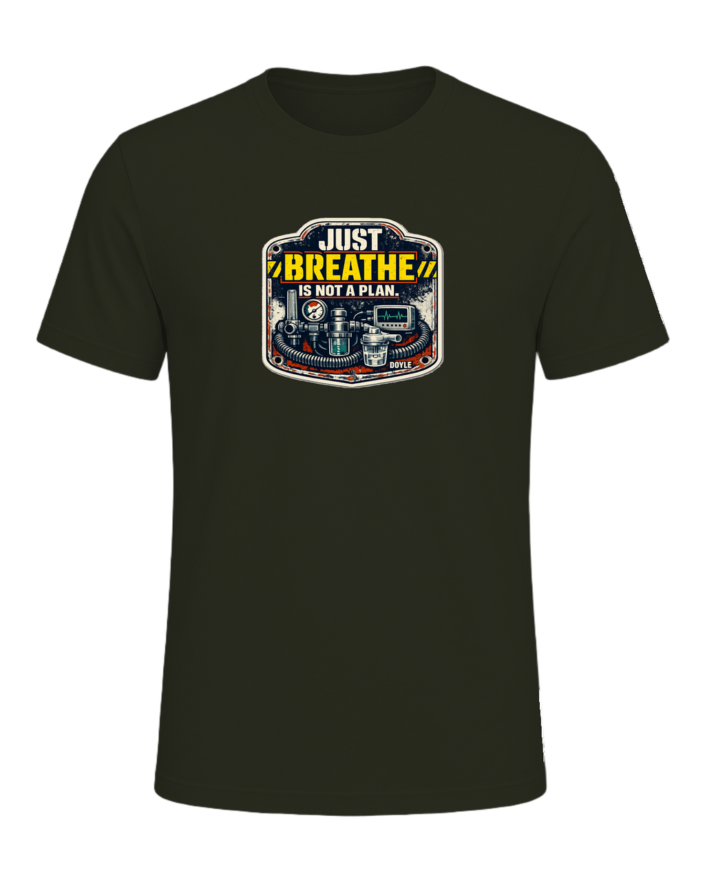Just Breathe Is Not A Plan Tee — Dark Olive