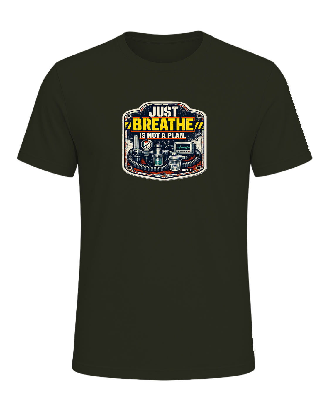 Just Breathe Is Not A Plan Tee — Dark Olive