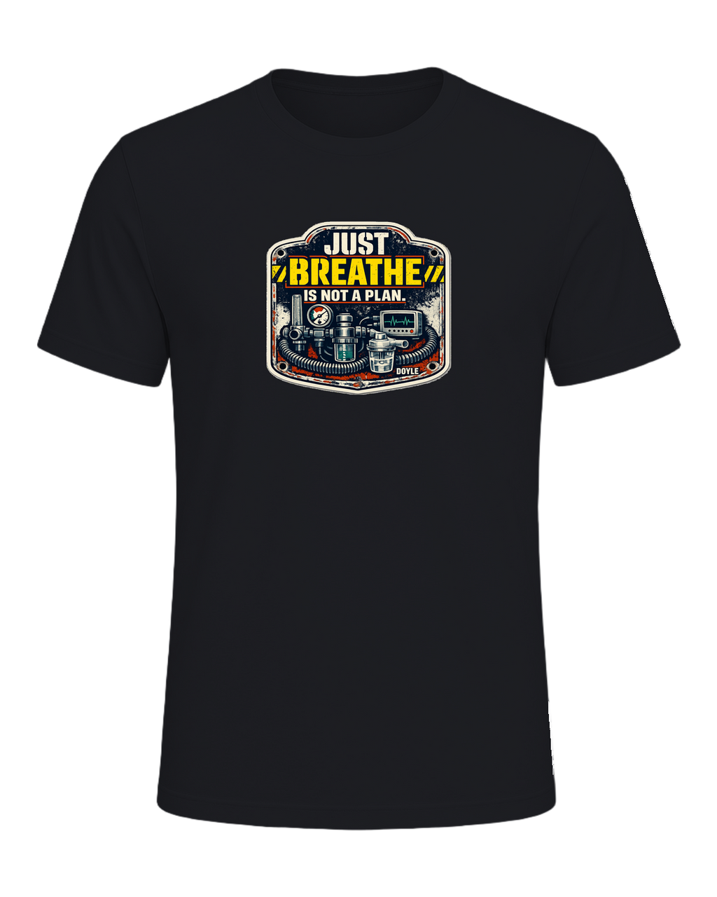 Just Breathe Is Not A Plan Tee — Vintage Black