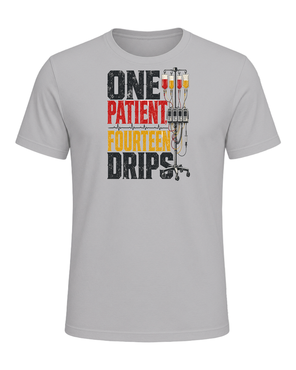 ONE PATIENT, FOURTEEN DRIPS — Athletic Heather