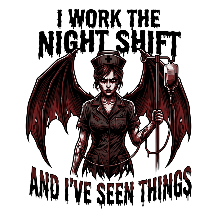 I Work the Night Shift and I've Seen Things (Horror Red)