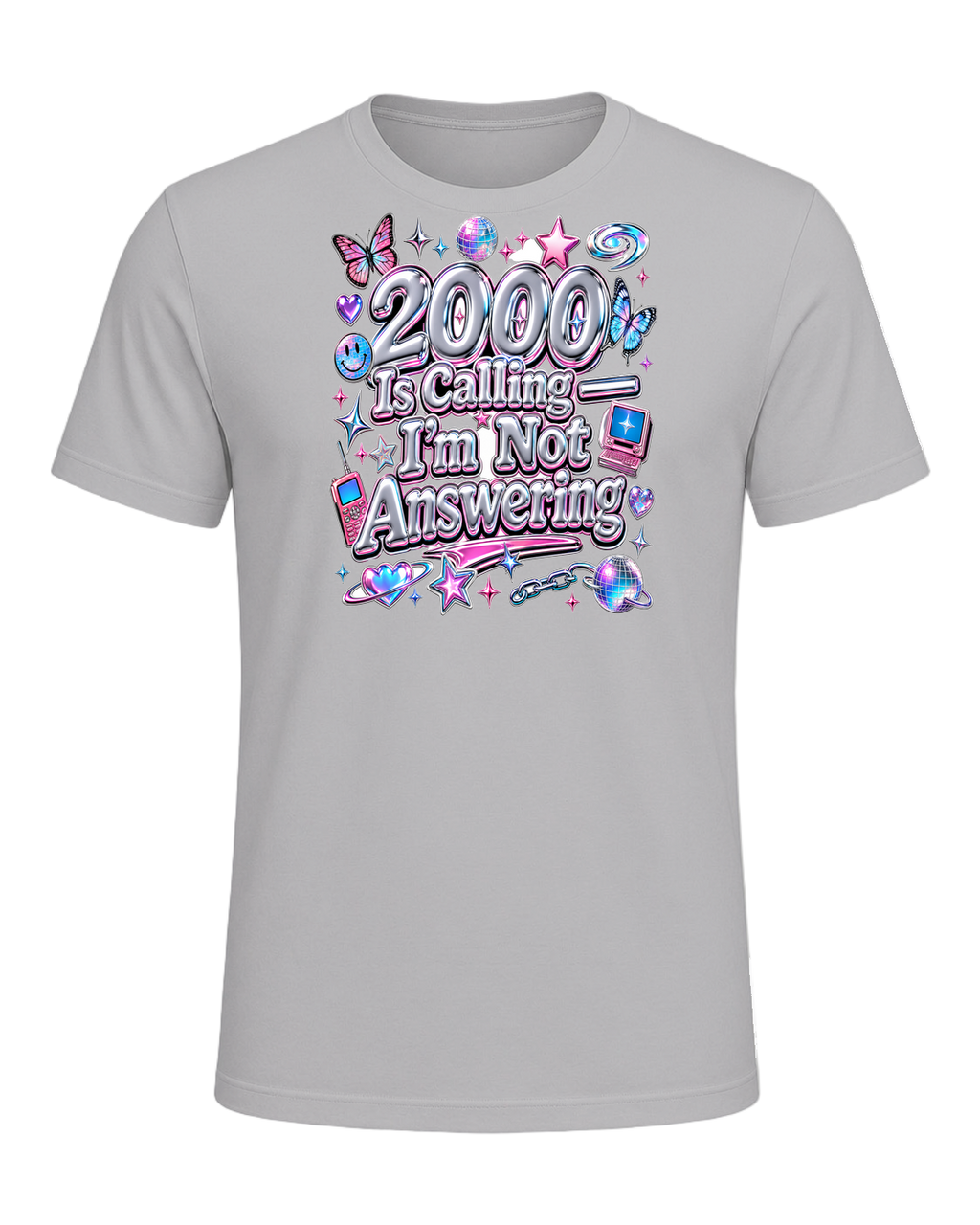 Y2K Chrome Style — Athletic Heather