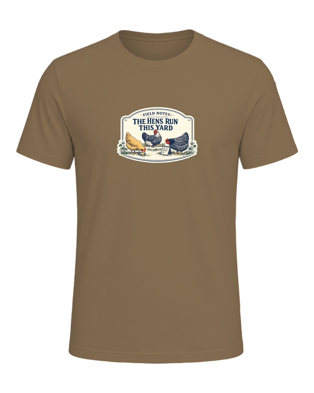 Field Notes: The Hens Run This Yard Tee — Heather Olive