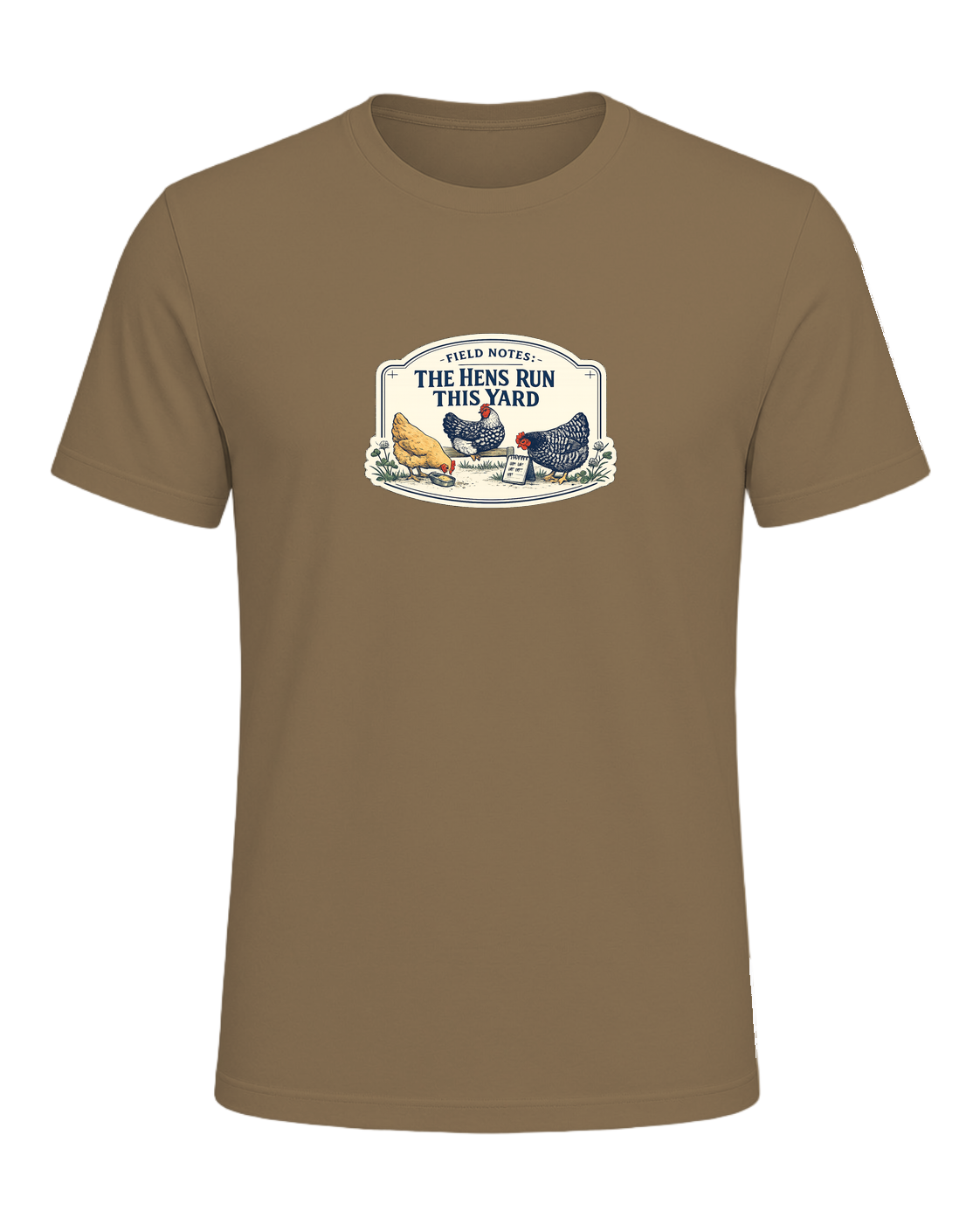 Field Notes: The Hens Run This Yard Tee — Heather Olive