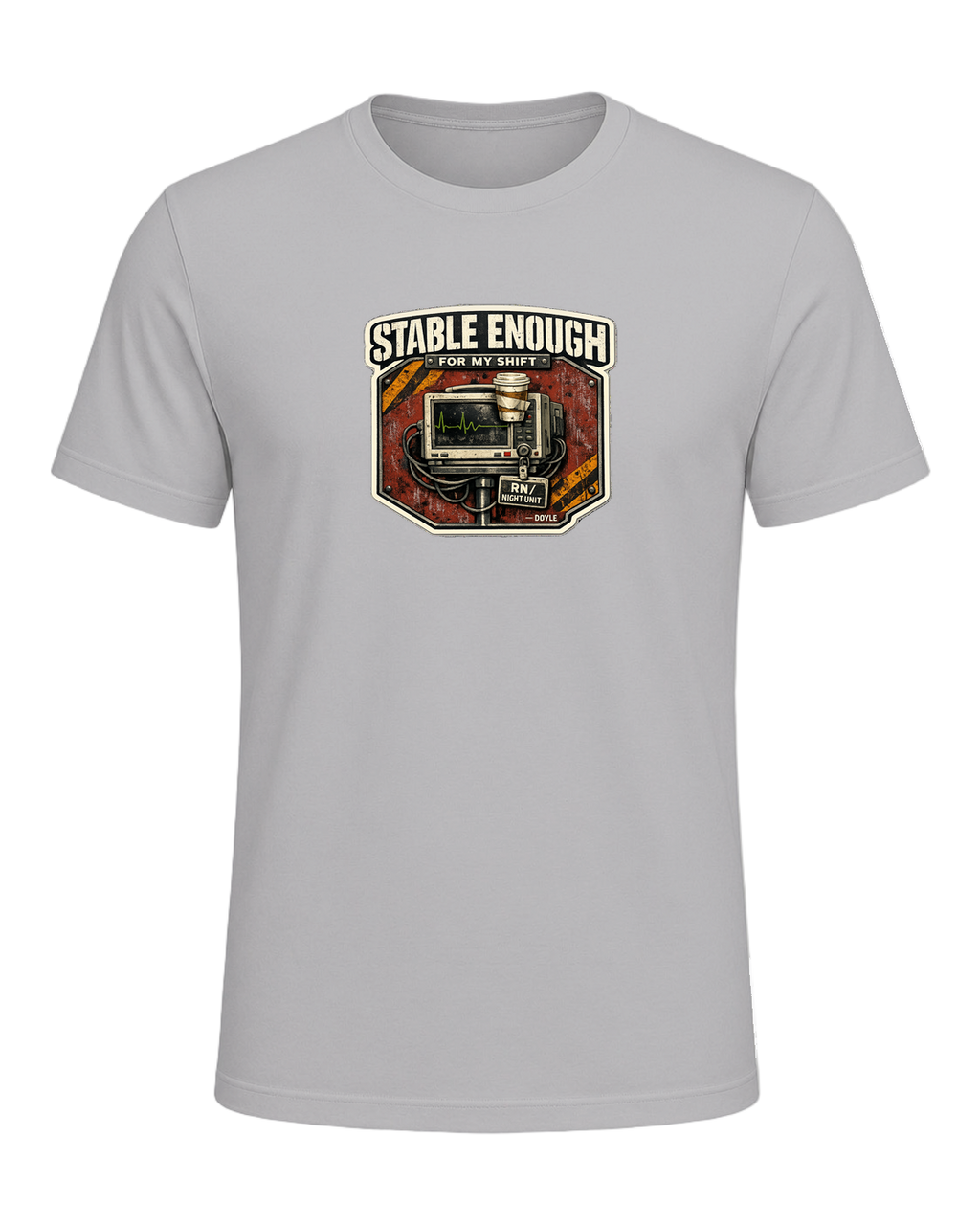 Stable Enough For My Shift Tee — Athletic Heather