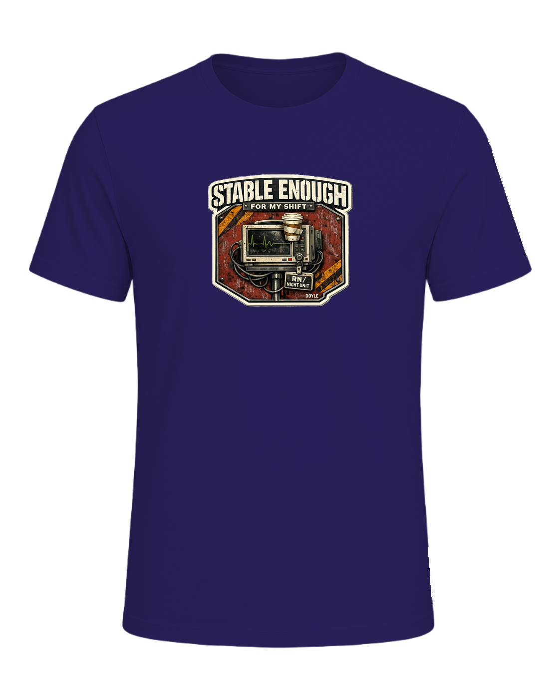 Stable Enough For My Shift Tee — Team Navy