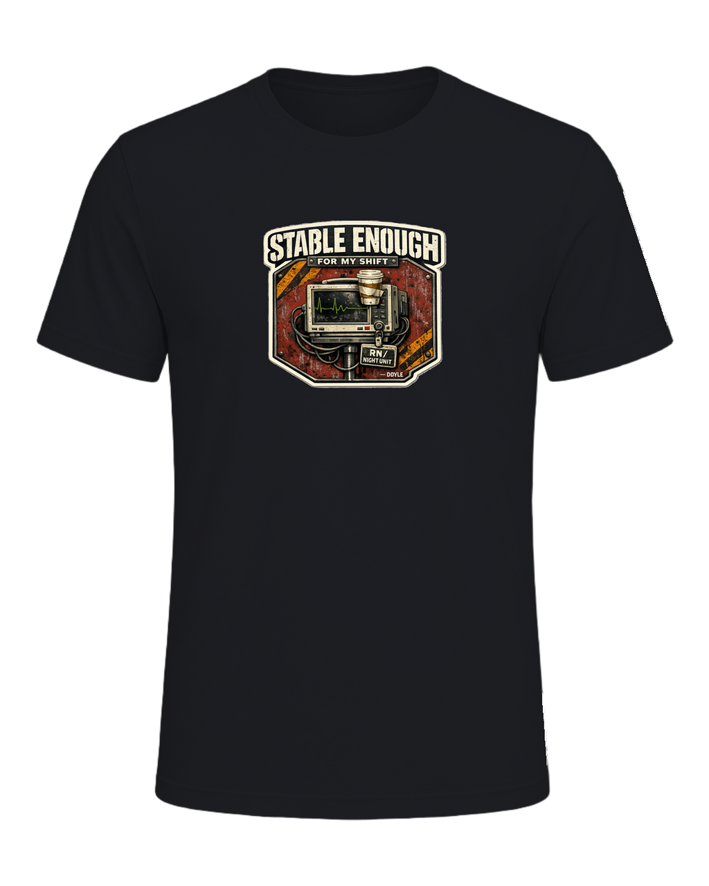 Stable Enough For My Shift Tee — Vintage Black