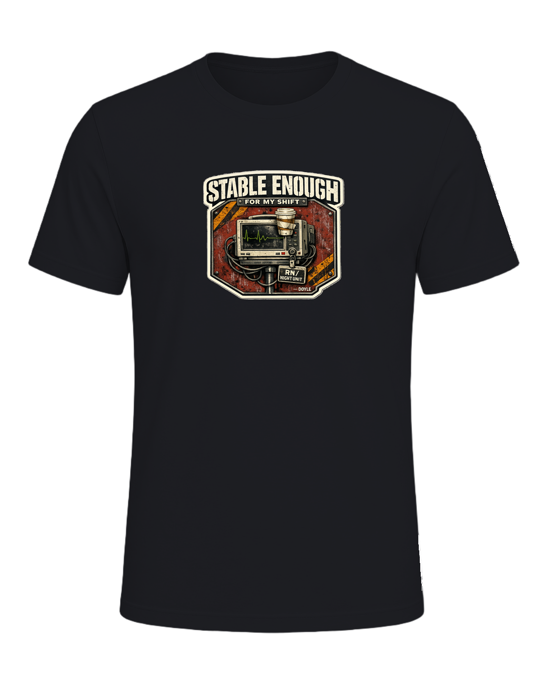 Stable Enough For My Shift Tee — Vintage Black