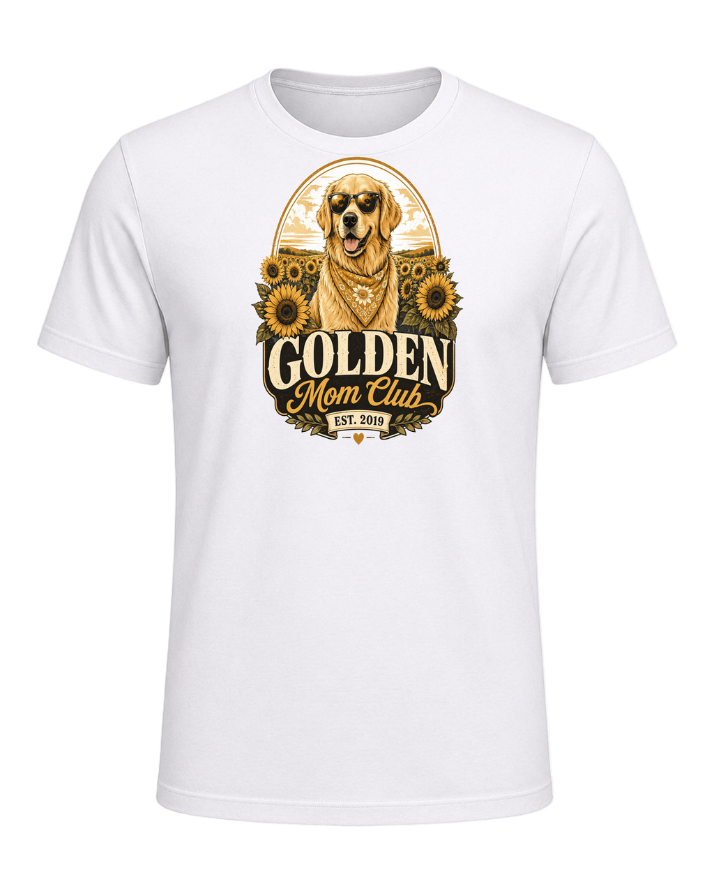 Golden Retriever Mom — White