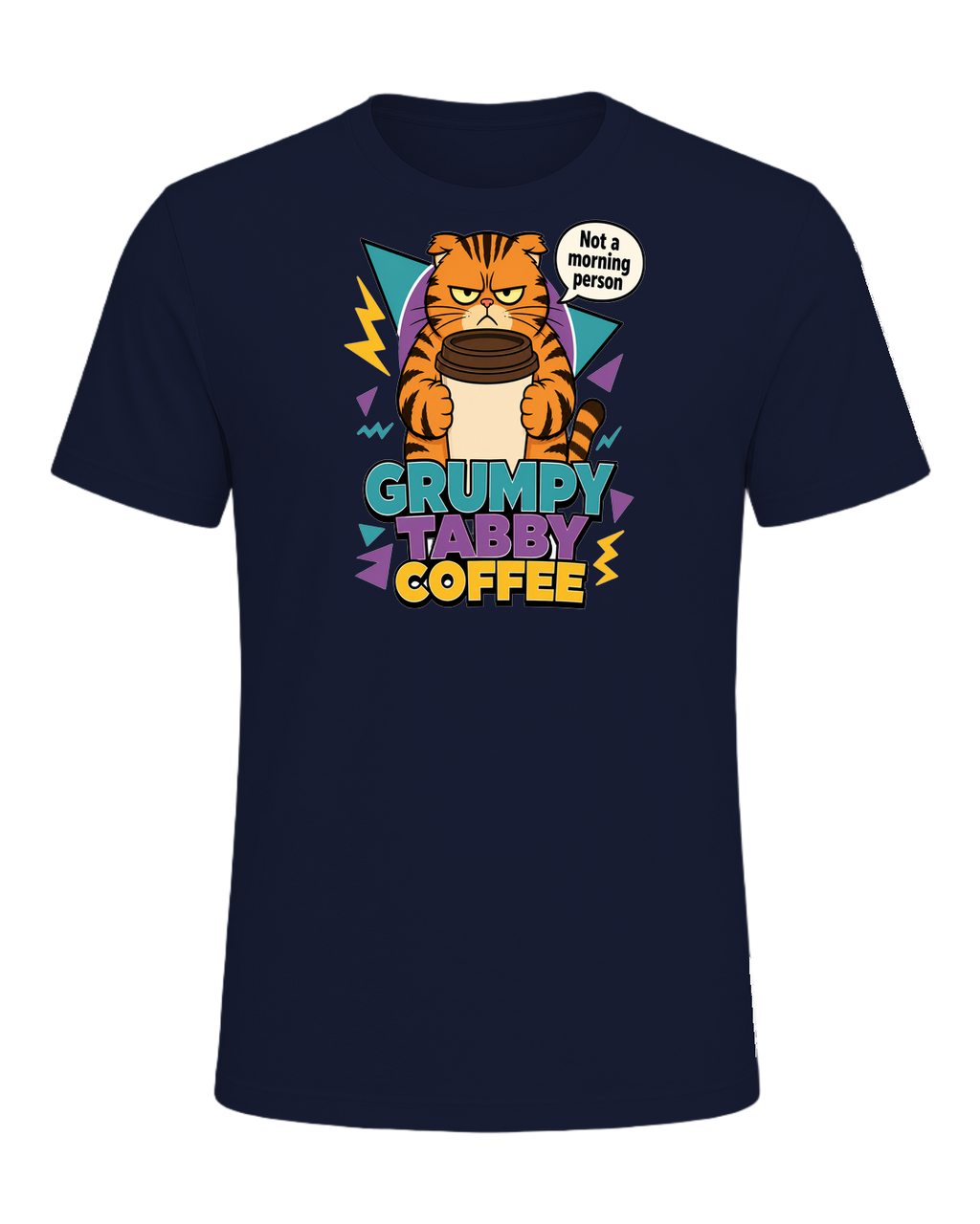 Grumpy Tabby Coffee — Navy